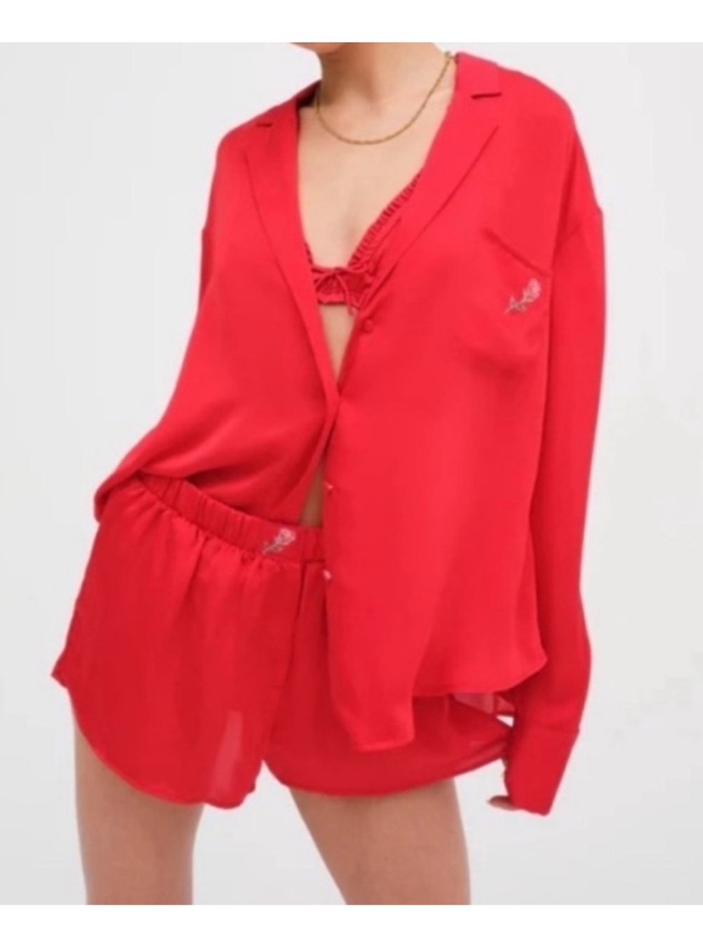 For Love and Lemons x Victoria’s Secret Everyday PJ Set Rosebud